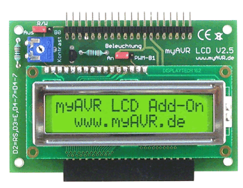 myAVR LCD Add-On für Textausgaben, 5 V AVR